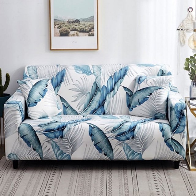 TFixol Elastic Sofa Slipcover with Free Pillowcase, Durable Polyester Fabric, Multicolor Design, Fits 90-140cm Single Seats, Easy Installation Included