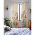 thumbnail image 3 of Easter Bunny Sheer Curtains 63 Inch Length 2 Panels Set for Living Room/Bedroom, Eggs Vintage Pink Daisy Spring Floral Butterfly Kitchen Curtains Grommet Curtains Window Treatments 42"x63"x2, 3 of 7