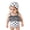 White, variant on Lkhaha Polka Dot Gingham One Piece Swimsuit fot Toddler Girls Ruffle Hem Bathing Suit with Swim Cap White 18-24 Months
