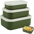 thumbnail image 1 of PENGXIANG 3Pcs Bento Lunch Box Silicone Containers with Lids Leak-proof Lunch Container Temperature Resistance Meal Prep Container  (10oz/23.6oz /44oz), 1 of 9