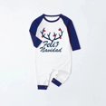 thumbnail image 2 of Pijamas familiares a juego de Navidad, conjunto de pijamas de Feliz Navidad, astas de alce, azul, 2 of 3