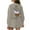 Gray, variant on Cotton Backless Rompers for Women Long Sleeve with Hood Short Jumpsuits Spring Fall Casual Sportswear (S, Gray)