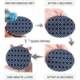 thumbnail image 2 of RYLABLUE Morocco Pearl Printed Blue Set of 8 Round Coaster for Drinks, Absorbent Ceramic Stone Coasters Cup Mat with Cork Base for Home Kitchen Room Coffee Table Bar Decor, 2 of 5