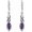 Feb-Amethyst Purple, variant on Vintage Infinity Gemstone Dangle Earrings 925 Sterling Silver Retro Marquise Shaped Birthstone Dangle Earrings for Anniversary Women GIfts