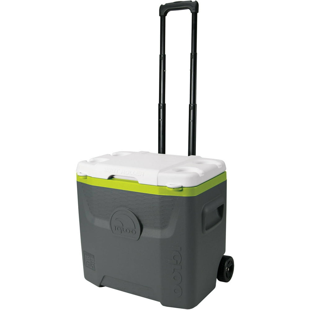 Igloo Quantum 28Quart Ice Chest Cooler with Wheels Black and Mint