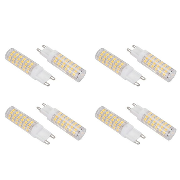 10W G9 100 LED Light Bulbs LED Corn Light Bulbs Ceramic, No Flicker, Wide Beam Angle, 8PCS Natural White