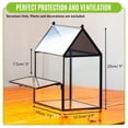 thumbnail image 3 of NCYP Glass Enclosure with Vent Holes for Jumping Spiders - 7.5" x 4.9" x 9", Small Closed Front Opening Terrarium,  Home Decor Black (No Plants), 3 of 10