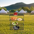 thumbnail image 4 of 4-Tier Collapsible Cooling Rack, Black Grilling Drying Rack, Tabletop Cooling Rack for Outdoor Picnics, 4 of 11