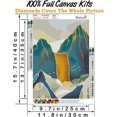 thumbnail image 3 of Kits de arte de diamante, kits de pintura de diamante abstracto para adultos, pintura con diamantes redondos para regalo, decoración de pared (12.0 x 16.0 in), la cascada, 3 of 5