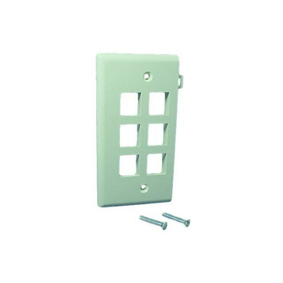 QuickPort 6 Socket Sectional Faceplate