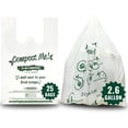thumbnail image 1 of Refresh Packaging Compost Bags - 100% Certified Kitchen Garbage Bag for Shopping & Grocery - Green Bin Bags with Handles, 1 of 6