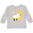 thumbnail image 3 of Inktastic Cute Sheep, Sleeping Sheep, Moon, Stars, Sleepy Boys or Girls Long Sleeve Toddler T-Shirt, 3 of 5