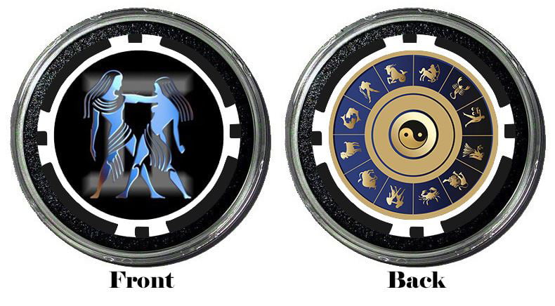 poker holdem cover Zodiac Gemini Carte Guard/Protector papier poids