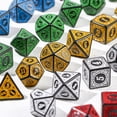 thumbnail image 3 of Dados poliédricos de doble color, juego de mesa de 7 piezas para RPG, mazmorras y dragones, DND, RPG, D20, D12, D10, D8, D6, D4, 3 of 4