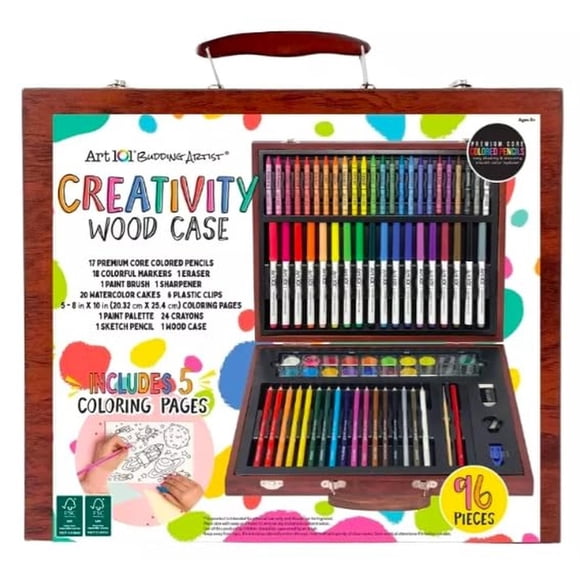 Set de Arte y Dibujo Art 101 Madera 96 Piezas
