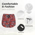 thumbnail image 4 of Balery Fire Sign Pantalones cortos deportivos para mujer con forro y dos bolsillos, elásticos, para entrenamiento, gimnasio, yoga-Small, 4 of 7