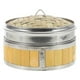 thumbnail image 1 of Vaporera de comida china, vaporera asiática tradicional, cesta de madera con tapa para cocinar albóndigas, verduras, bao bun asiático, dim sum, 18 cm, 1 of 7