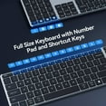 thumbnail image 3 of AUSDOM 2.4G Wireless Bluetooth Full Size Keyboard,Quiet Slim Multi-Device Rechargeable with Number Pad | Compatible with PC/Mac/Windows - Black, 3 of 8