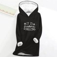 thumbnail image 2 of Feancey Womens Winter Fleece Hoodie Trendy Letter Print Thermal Tops Thick Warm Sherpa Lined Hooded Sweatshirts Cozy Soft Loungewear Pajamas Black XL, 2 of 4