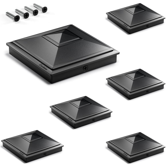 Post Caps Siedinlar 4x4 Pyramid Waterproof Outdoor, paquete de 6 unidades