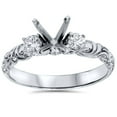 thumbnail image 1 of 1/4ct Vintage Style Engagement Ring Setting 14K White Gold, 1 of 4