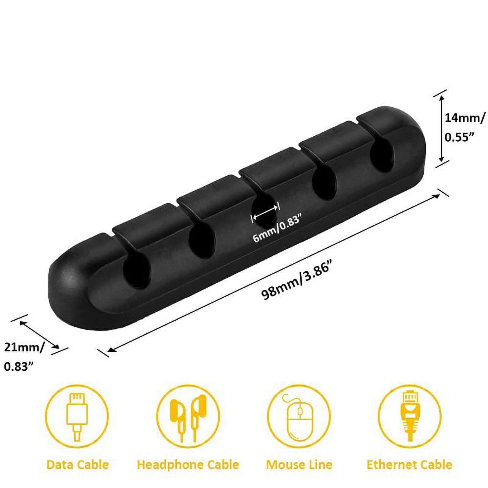 Cable Holder Clips, 3-Pack Cable Management Cord Organizer Clips Self Adhesive for Desktop USB Charging Cable Nightstand Power Cord Mouse Cable Wire PC Office Home