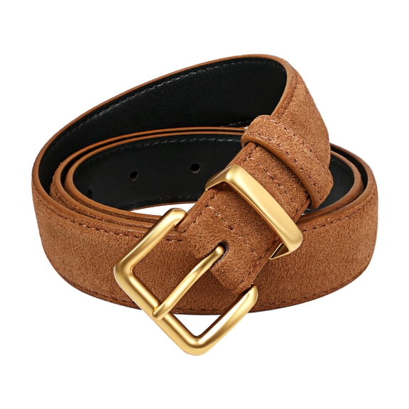 Avaner Wide Suede Belt For Men Women Cowhide Ladies Waist Belt For Jeans Dress Casual