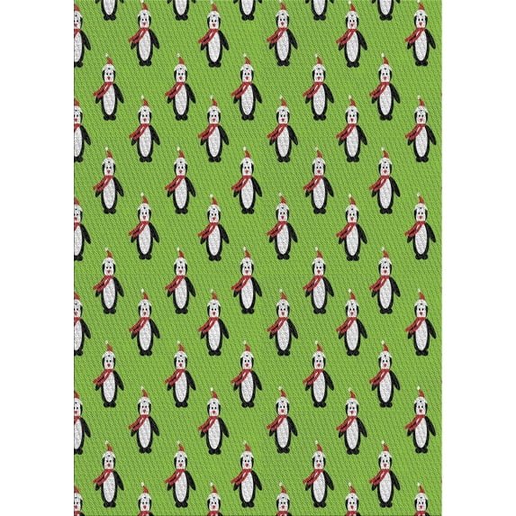 Ahgly Company Indoor Rectangle Patterned Seaweed Green Novelty Area Rugs, 5' x 7'
