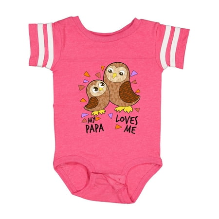 

Inktastic My Papa Loves Me- Cute Owl Family Gift Baby Boy or Baby Girl Bodysuit