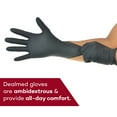 thumbnail image 6 of Dealmed Nitrile Exam Gloves, Black – 100 Count Disposable, Non-Irritating, Latex Free, Multi-Purpose for First Aid and Medical Facilities (Medium, Pack of 1), 6 of 8