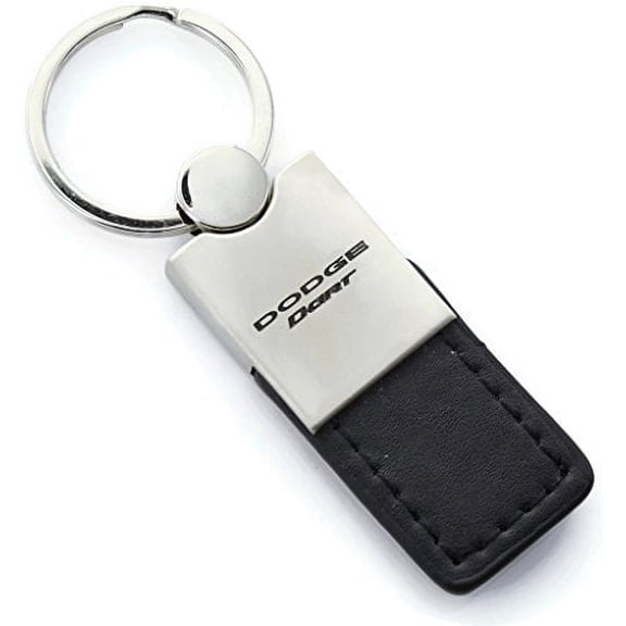 Dodge Dart Keychain & Keyring - Duo Premium Black Leather