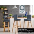 thumbnail image 2 of PiccoCasa Stretch Spandex Bar Stool Cover for Short Back Chair Slategray 6, 2 of 8
