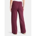 thumbnail image 4 of No Boundaries Soft Fleece Wide Leg Pants, 30” Inseam, 1 or 2-Pack, Women’s XXS-4X, 4 of 7