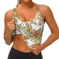 thumbnail image 3 of Hirioo Ducks and Flowers for Women's Sports Vest with Full-Print Design, Stretchy Fabric and Removable Pads-XX-Large, 3 of 8