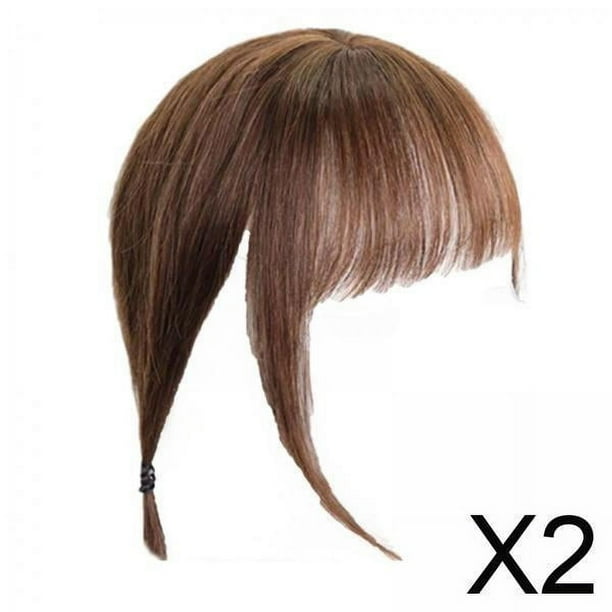 Peluquín con flequillo,Clip de pelo con flequillo en el aire Postizo de flequillo para mujeres,Extensiones de cabello sintético para mujeres,Flequillo postizo Air Bangs de uso diario,Postizo
