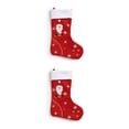 thumbnail image 1 of Wosthever Calcetín de Navidad Santa Claus copo de nieve calcetines de Navidad para chimenea adorno de árbol colgante saco tela no tejida regalo para el No.01 2piezas Wosthever CBP160213, 1 of 6