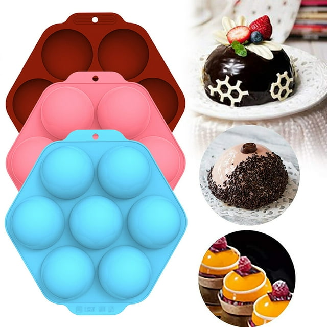 Chocolate Baking Mold Non-stick Cake Mold Silicone Baking Mold 7 Grids Cake Mould Hexagon Baking Mold