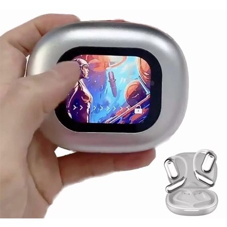 TWS Sport & Game B.T5.4 Wireless Earbuds Large LCD-WALLPAPER Touch Screen, ANC, Equalizer