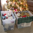 thumbnail image 4 of Akro-Mils KeepBox 18 Gallon Plastic Storage Bin, Stackable Tote with Lid, Clear/Green, 4 of 9