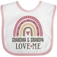 thumbnail image 3 of Inktastic Grandma and Grandpa Love Me Girls Granddaughter Rainbow Girls Baby Bib, 3 of 4