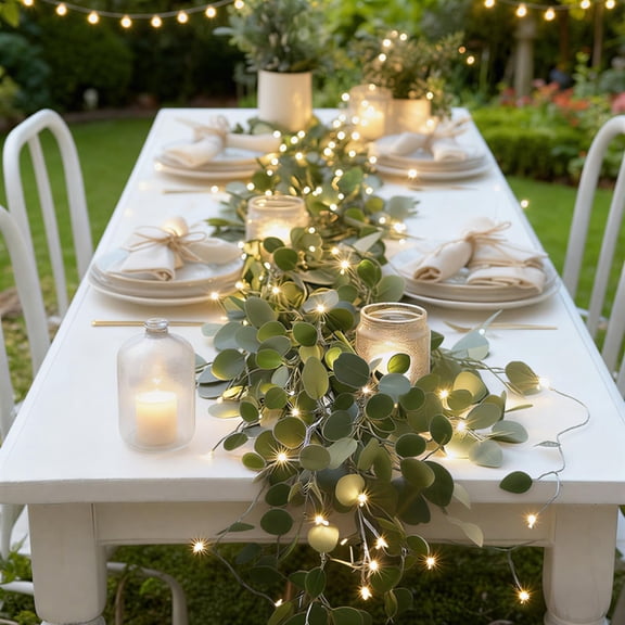 Christmas Decorations Indoor, Outdoor Twinkling Tree Garland, Christmas-Garland with Lights, Fairy Light Olive Vine Garland with Timer for Fireplace/Christmas/Thanksgiving/Home