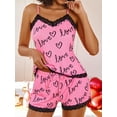 thumbnail image 3 of Sexyfree Women Cami Pajamas Set Lace Trim Sleepwear Sexy Pjs with Shorts Soft Nightwear, 3 of 5