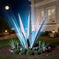 thumbnail image 1 of Escultura KODIBO Tequila, planta rústica de agave, solar, 60 cm, azul, 1 of 8