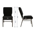thumbnail image 6 of Flash Furniture 18.5''W Church Chair in Black Dot Patterned Fabric with Book Rack - Gold Vein Frame, 6 of 13