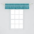 thumbnail image 2 of Ambesonne Abstract Window Valance, Ocean Waves Aquatic, 54" X 12", Turquoise Teal Blue, 2 of 3