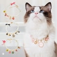 thumbnail image 2 of Mightlink Cat Necklace Adjustable Allergy Free Lobster Clasp Design Fade-Resistant ABS Pet Imitation Pearl Necklace with Cartoon Pendant Pet Supplies, 2 of 7