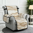 thumbnail image 2 of TSOVTHRID Beige Marble Texture Print Recliner Chair Covers, Removable Non Slip Soft Recliner Covers with Storage Pockets Soft Comfortable Recliner Slipcovers for Pet, Living Room, 2 of 7