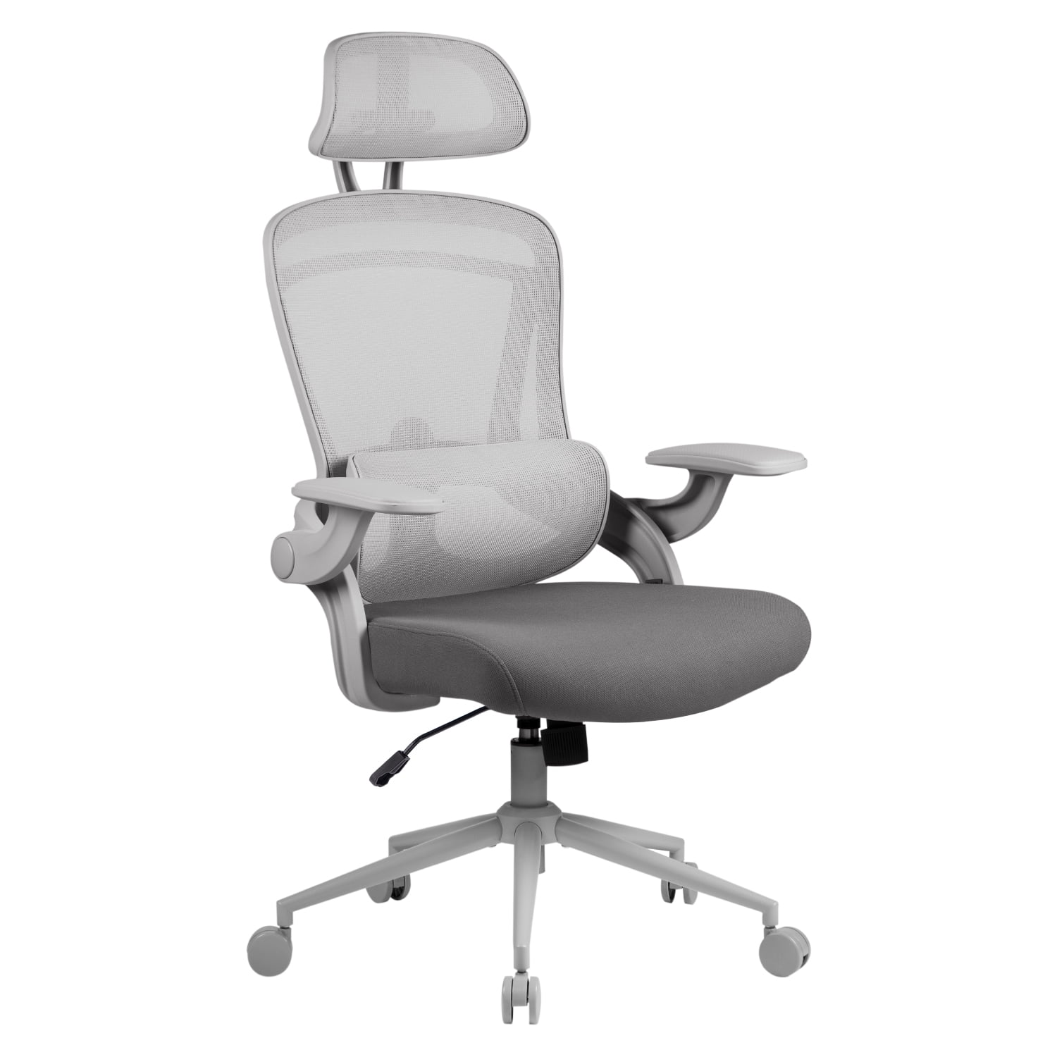 Nouhaus Ergo Fit High Back Ergonomic Mesh Office Chair with Adjustable Lumbar Support for Home Office & Study Room, Gray