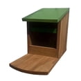 thumbnail image 2 of Comedero de madera para ardillas, comedero espacioso para mascotas de jardín, ideal para patios y árboles decorativos. verde, 2 of 9