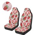 thumbnail image 3 of Uorisanigo Strawberry Print Car Seat Covers 2 Pcs - Bucket High Back Car Front Seat Covers Soft Flurry Bucket Seats Cushion Universal Fit for SUVs/Vans/Trucks, Cars Accessories, 3 of 7